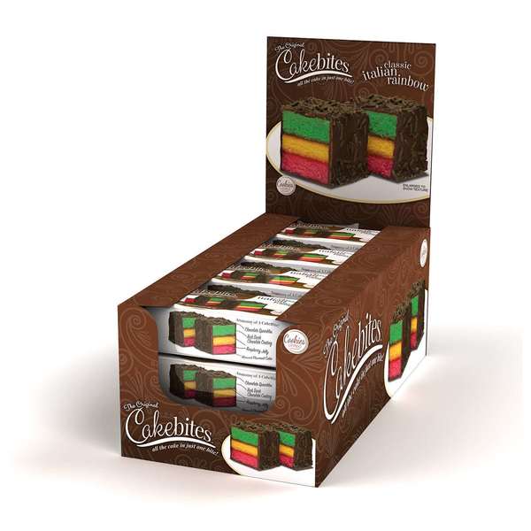 Cookies United Cakebites Classic Italian Rainbow Cake 2 oz., PK96 16734